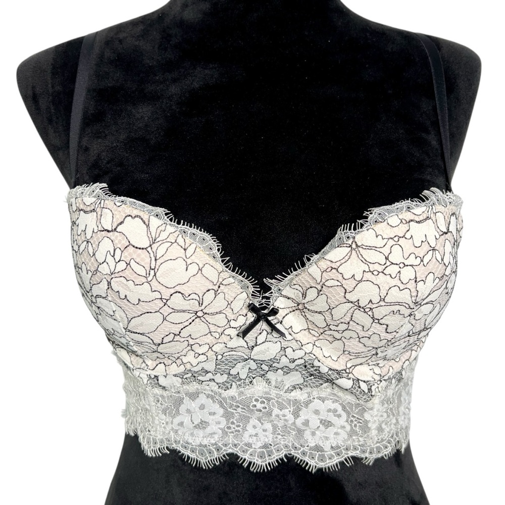 2016 Victoria's Secret Dream Angels Lace Halter Padded Demi Size 34C - Picture 8 of 13